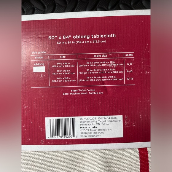 NWT Birchwood Chalet Oblong Tablecloth - Picture 5 of 6